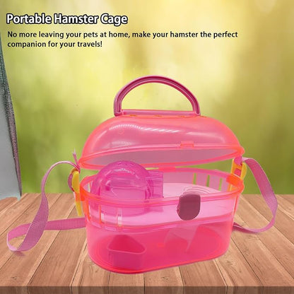 kathson Portable Hamster Cage Dwarf Hamster Carry Case Syrian Hamster Carry - Image 7