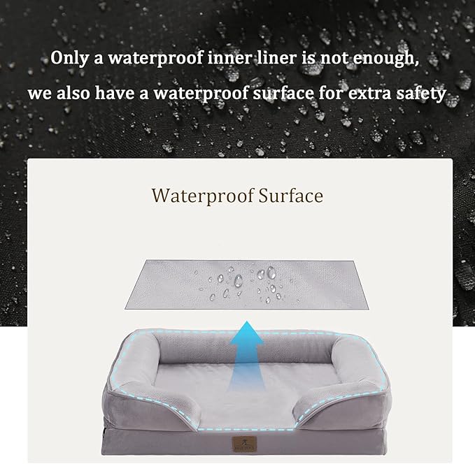 Bedfolks Orthopedic Dog Bed, Waterproof Dog Sofa Bed - Image 3