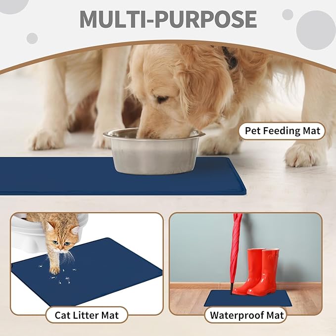WePet Non-Slip Waterproof Pet Feeding Mat, 20x12 Inch - Image 4