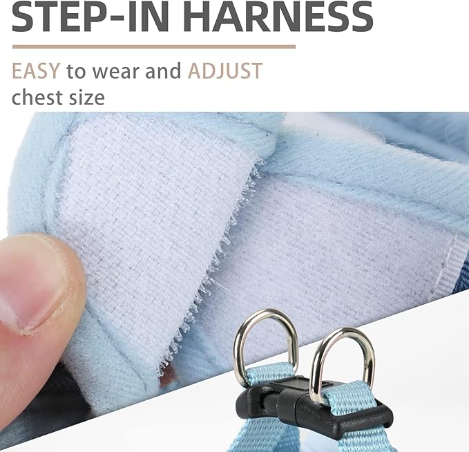 PUPTECK Adjustable Dog Harness Collar and Leash Set Step in No Pull Pet Harness - Image 3