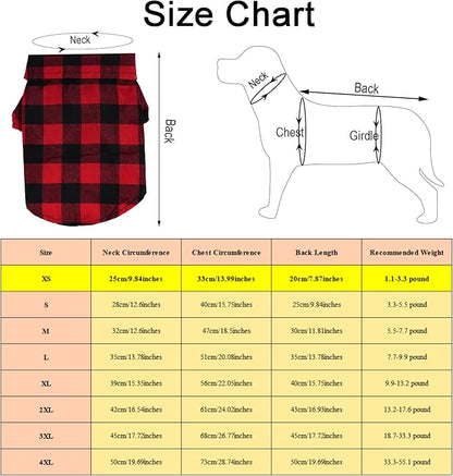 Tongcloud 3 Pack Plaid Puppy Cat Shirt - Image 3