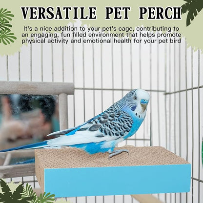 Skyygemm 2 Pieces Parrot Toy Bird Chew Cage Accessories Flat Perch Bird Paw - Image 6