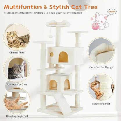 Sweetcrispy 54 Inch Cat Tree Tower, Indoor Cat Condo - Image 5