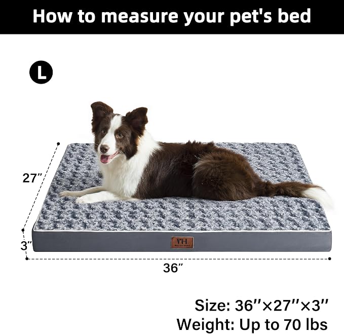 WESTERN HOME WH Large Dog Bed for Large, Medium Dogs, Orthopedic Pet Bed - Image 6