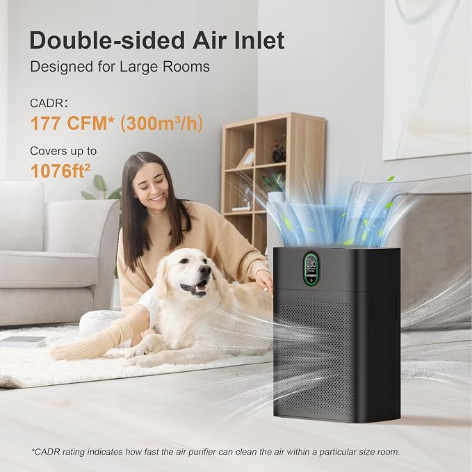 MORENTO Air Purifier for home Large Rooms up to 1076 ft2, Wi-Fi and Alexa - Image 4