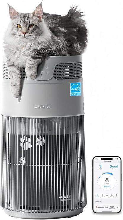 WiseSky Pet Air Purifier for Cat Owners, High-Efficiency Air Purifier for Cat by WISESKY