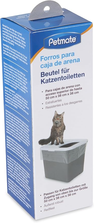 Petmate TOP ENTRY LITTER PAN LINERS Dark Grey 8 Count - Image 3