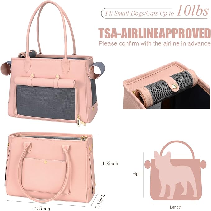 Minsong Fashion Pet Carrier Purse - Image 2