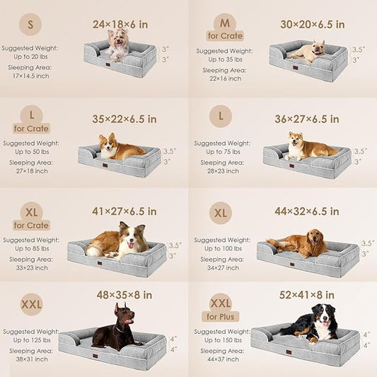 EHEYCIGA Orthopedic XL Dog Beds, Waterproof Memory Foam Dog Bed - Image 2
