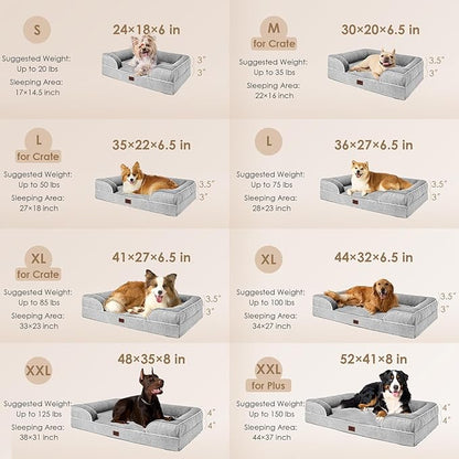EHEYCIGA Orthopedic Dog Beds for Extra Large Dogs, Waterproof Memory Foam XXL - Image 2