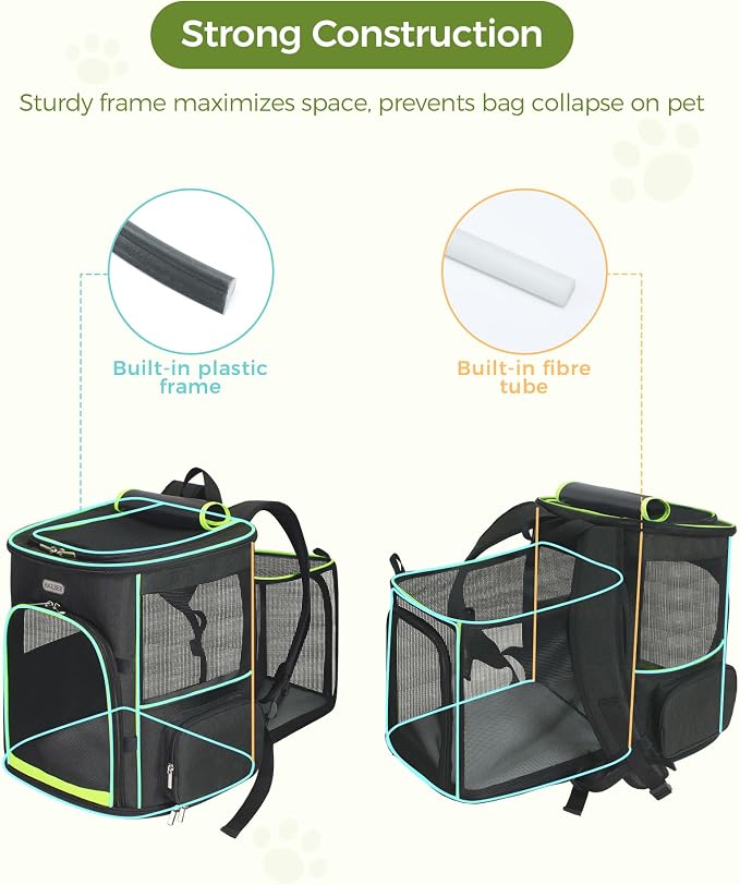 BAGLHER Expandable Cat Carrier Backpacks, Retractable Pet Carrier Backpack - Image 9