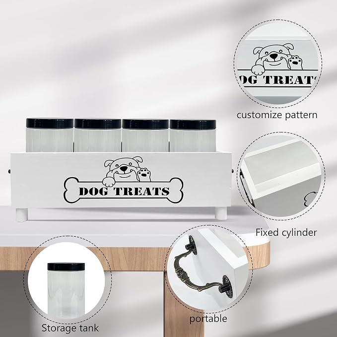 Large Dog Treats Container, Dog Cookie Jar - Image 3