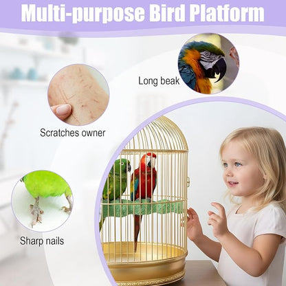 Bird Beak Grinding Stone 2 Pcs Bird Parrot Cage Perch Stand Platform Foot Claws - Image 7