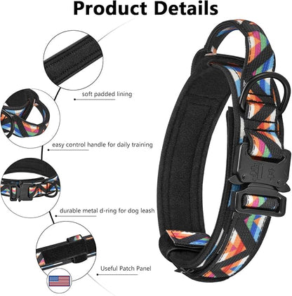 DAGANXI Tactical Dog Collar, Adjustable Military Training Nylon Dog Collar - Image 4