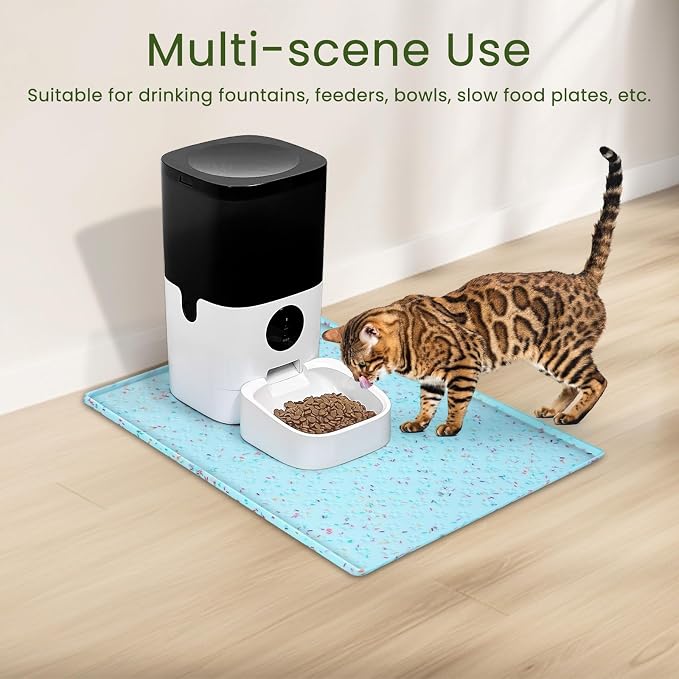 Ptlom Dog Food Mat Anti-Slip Dog Bowl Mats - Image 6