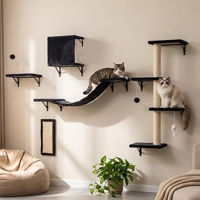 ANWA 5-in-1 Cat Wall Shelves by ANWA
