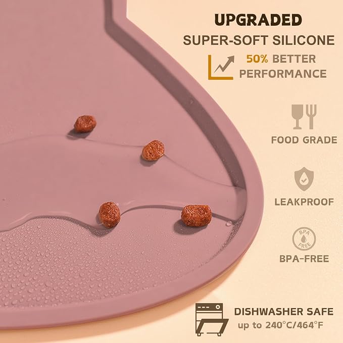 Cat Food Mat, Silicone Pet Feeding Mat - Image 3