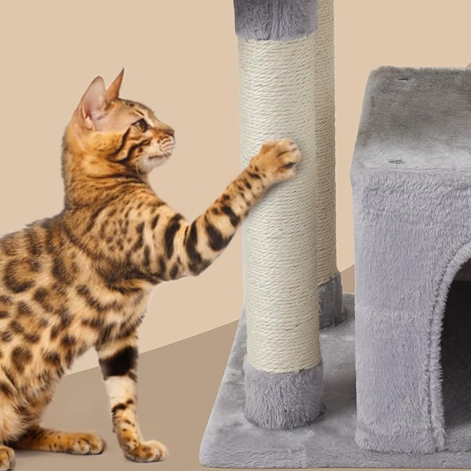 FISH&NAP Cute Cat Tree Kitten Cat Tower - Image 6