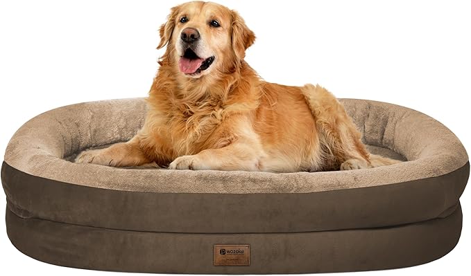 Orthopedic Waterproof Large Dog Bed: Memory Foam Washable Dog Bed by Wozoke