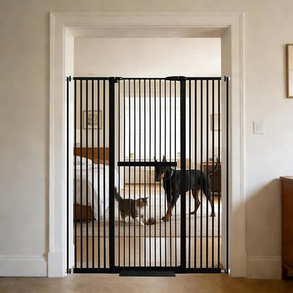 Lumizone Extra Tall Cat Gate 61.02" High Pressure Mounted Extra Wide by Lumizone