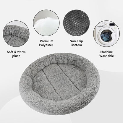 Enjoying Plush Cat Bed Mat Diameter 19.5" Round Pad - Image 3