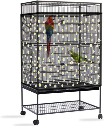 Daoeny Bird Cage Seed Catcher, Large Bird Cage Cover, Adjustable Soft Airy by Daoeny