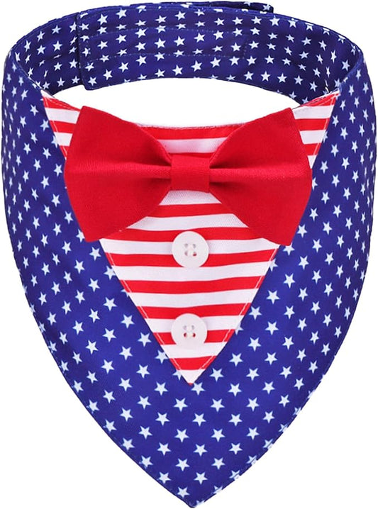 ADOGGYGO American Flag Dog Tuxedo Bandana by ADOGGYGO