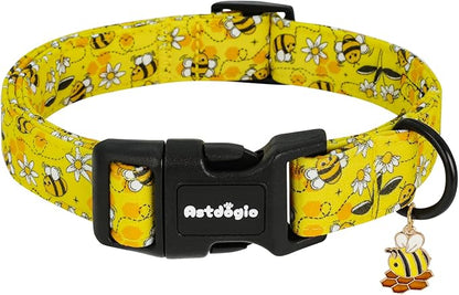 Yellow Dog Collar for Medium Dogs, Spring & Summer Theme Medium Dog Collars by Unknown
