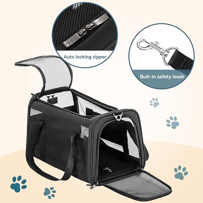 Airline Approved Cat Carrier, Soft-Sided Collapsible Pet Carrier - Image 4