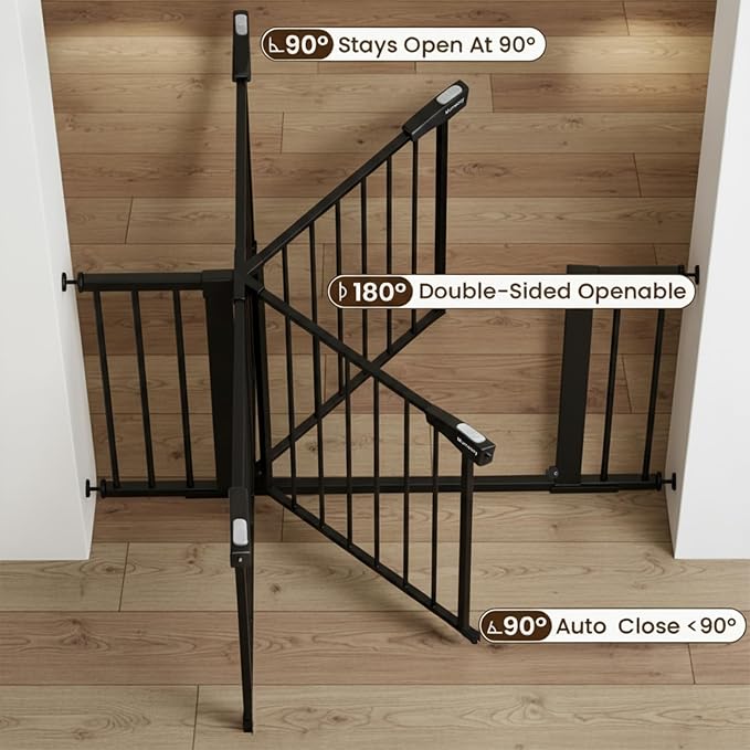Mumeasy Baby Gate Extra Wide, 29.5-51'' Pressure Mounted Dog Gate - Image 6
