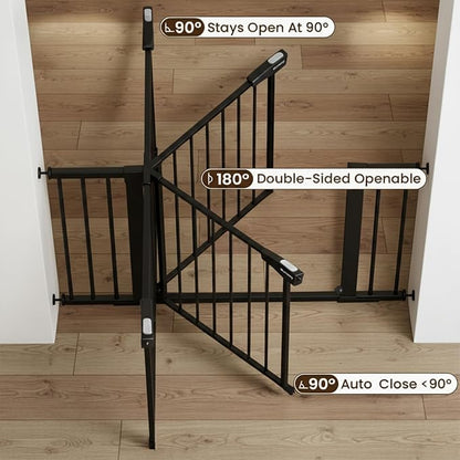 Mumeasy Baby Gate Extra Wide, 29.5-51'' Pressure Mounted Dog Gate - Image 6