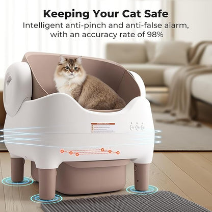 Automatic Litter Box Open Top: Self Cleaning Cat Litter Box Smart - Image 4