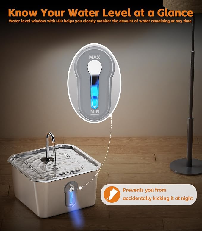 4L Large Capacity Cat Water Fountain Stainless Steel - Image 7