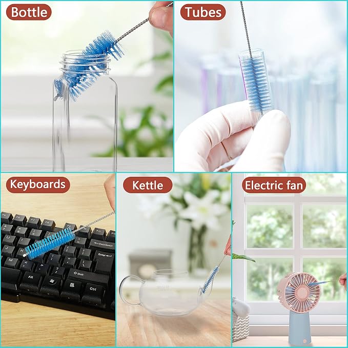 CiaraQ Bottle Cleaning Brushes, 8 Inch Nylon Tube Brush Set, Cleaner - Image 7