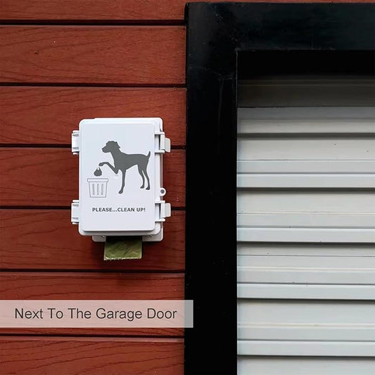 Dog Poop Bag Dispenser Wall Mounted Waterproof Outdoor Pet Waste Bags Dispenser - Image 2