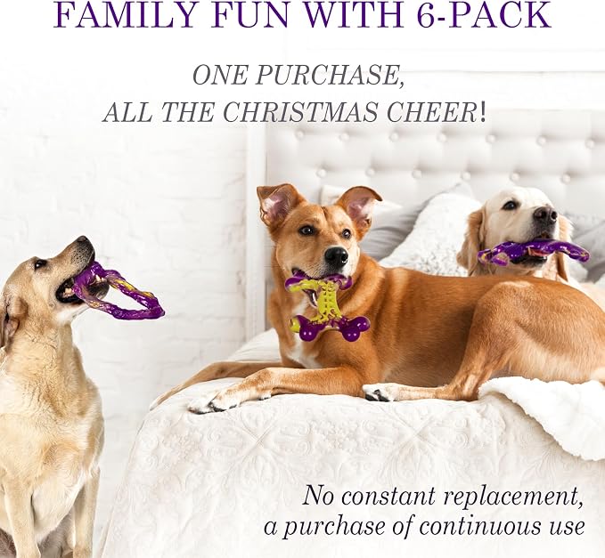 6-Pack Dog Toys for Aggressive Chewers: Dog Toy for Aggressive Chewer Large - Image 3