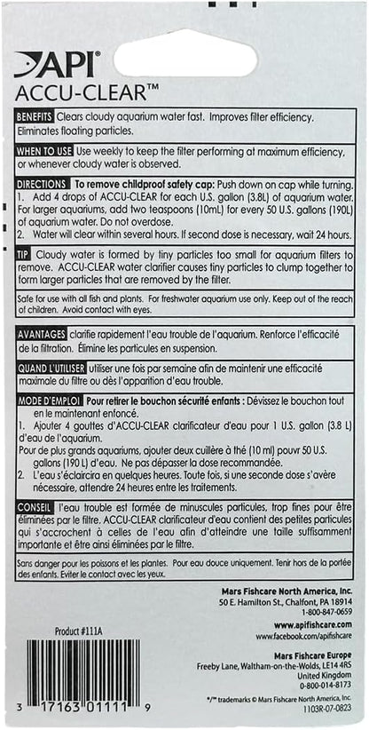 API ACCU-CLEAR Freshwater Aquarium Water Clarifier 1.25-Ounce Bottle - Image 3