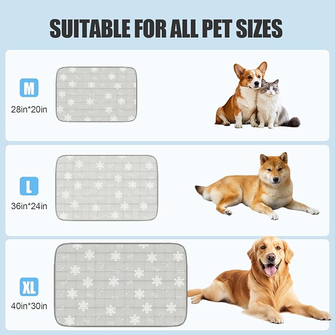 RIOGOO Dog Cooling Mat, Dog Blanket Washable, Cool Fabric & Internal Waterproof - Image 4