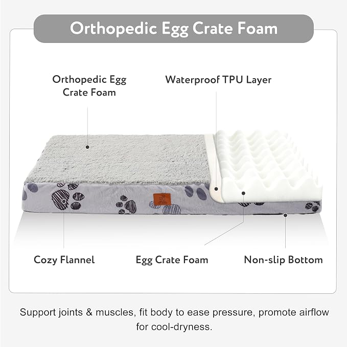 Waterproof Orthopedic Dog Bed for Large Medium Sized Dogs 35x22 Inch - Image 2