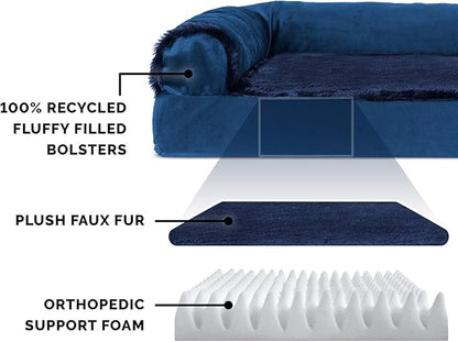 Furhaven Orthopedic Dog Bed for Large/Medium Dogs w/ Removable Bolsters & - Image 3