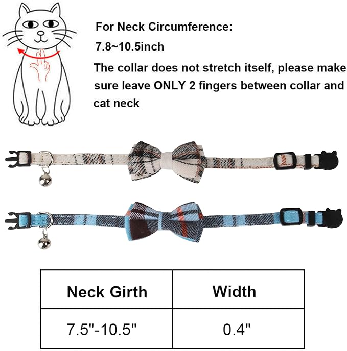 ADOGGYGO Plaid Cat Collars Breakaway - Image 6