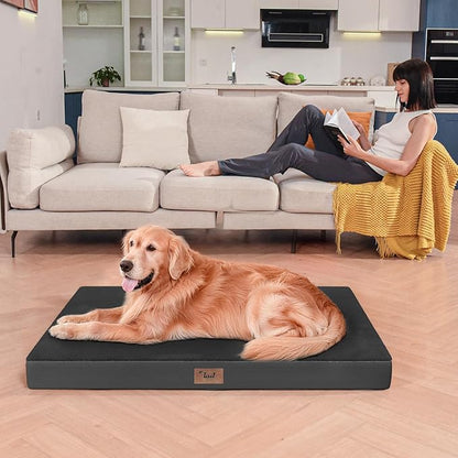 Plush Orthopedic Dog Bed for Medium Dogs & Puppies, Waterproof Dog Beds 29x18 - Image 7