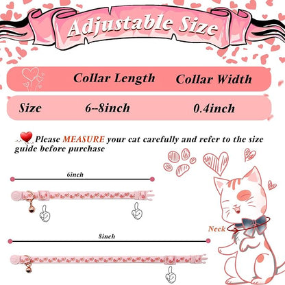 azuza 4 Pack Valentines Kitten Collar - Image 6
