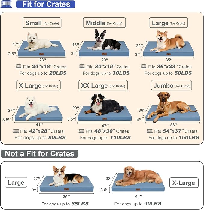 Outdoor Dog Bed for Small Dogs, Waterproof Dog Crate Bed for Medium Dogs Cats - Image 6