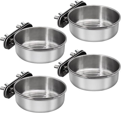 4 Pcs Small Bird Feeding Dish Cups, Parrot Food Bowl Cage by DVHEY