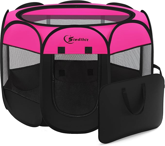 Dog Playpen, Medium Puppy Pet Playpen, Dog Crate Tent Cage Indoor/Outdoor by Siedihit