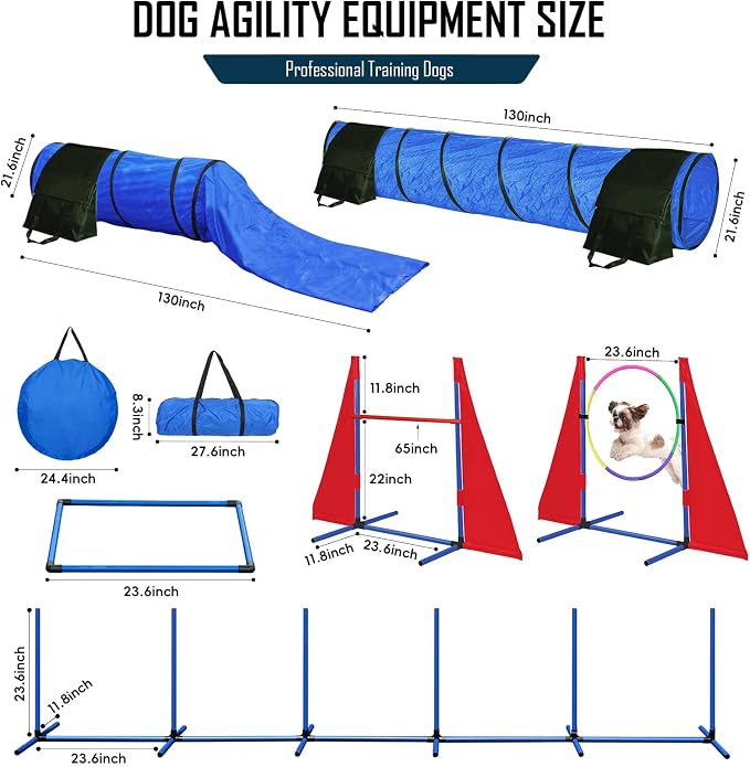 Dog Agility Course Backyard Set, Dog Agility Equipment, Portable Agility - Image 7
