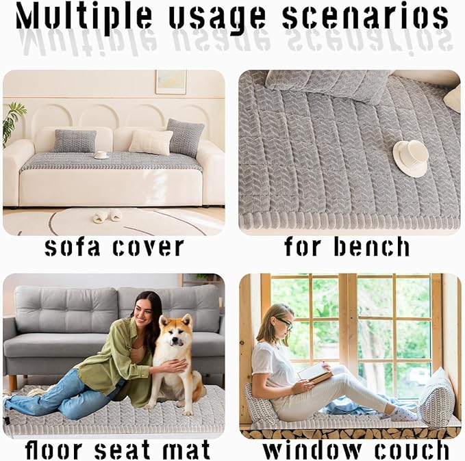 Sofa Cover Fuzzy Couch Cover for Pet, Couch Covers for Dogs Washable Non-Slip - Image 6