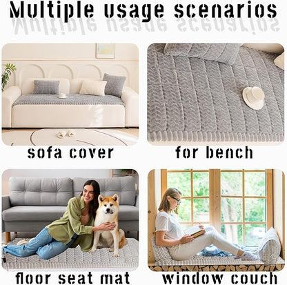 Sofa Cover Fuzzy Couch Cover for Pet, Couch Covers for Dogs Washable Non-Slip - Image 6