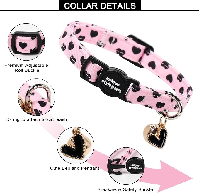 Unique style paws 2 Pack Valentine Kitten Collar Breakaway - Image 2